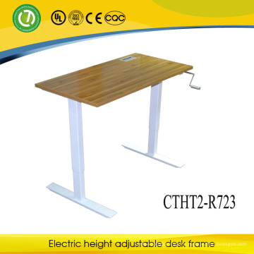 Patas de mesa de altura ajustable manualmente Dimensiones de escritorio de oficina estándar